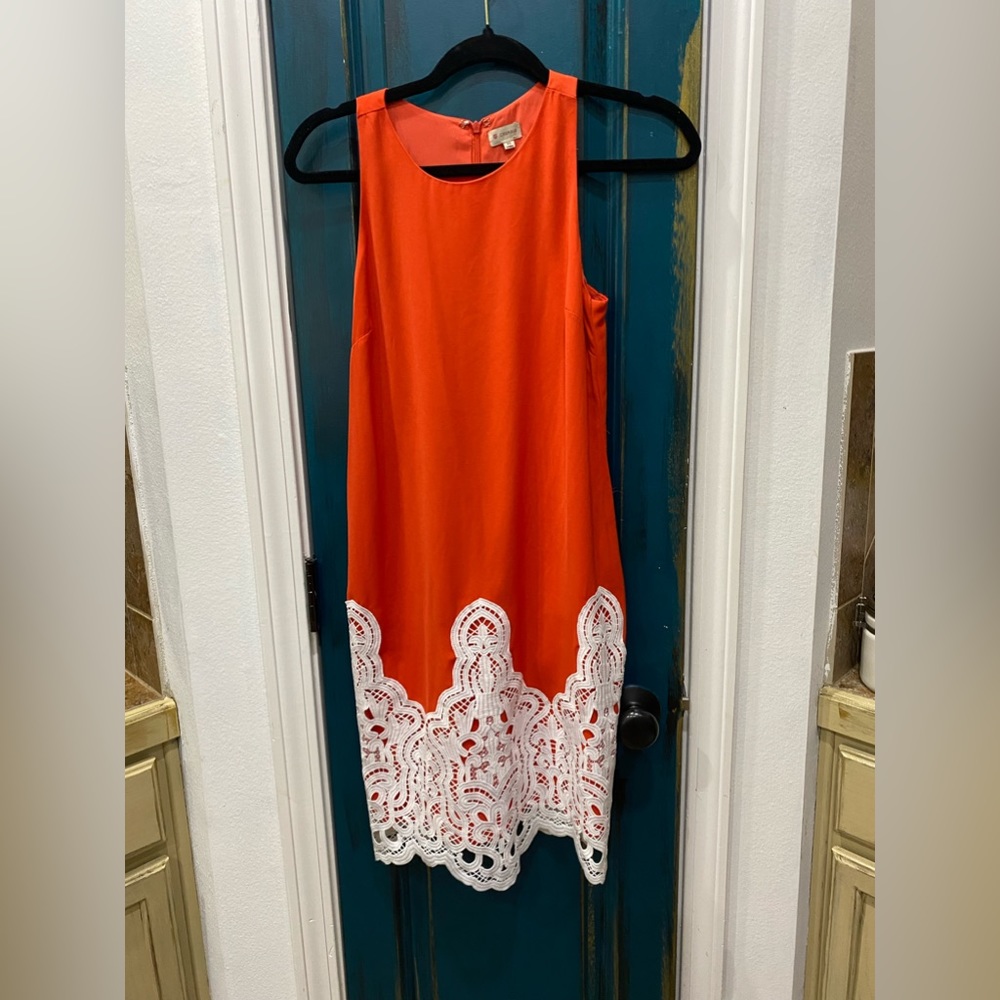 Orange Strapless Dress